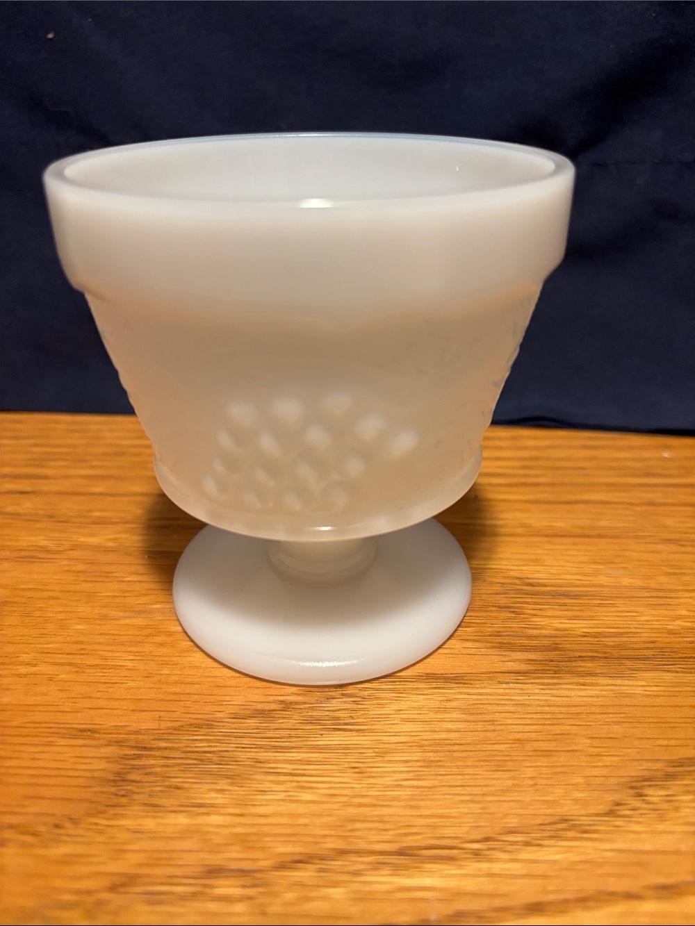 Vintage Anchor Hocking Milk Glass Harvest Grape Dessert Cup